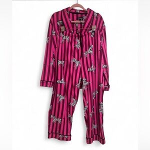 Pink Zebra Print Pajama Set